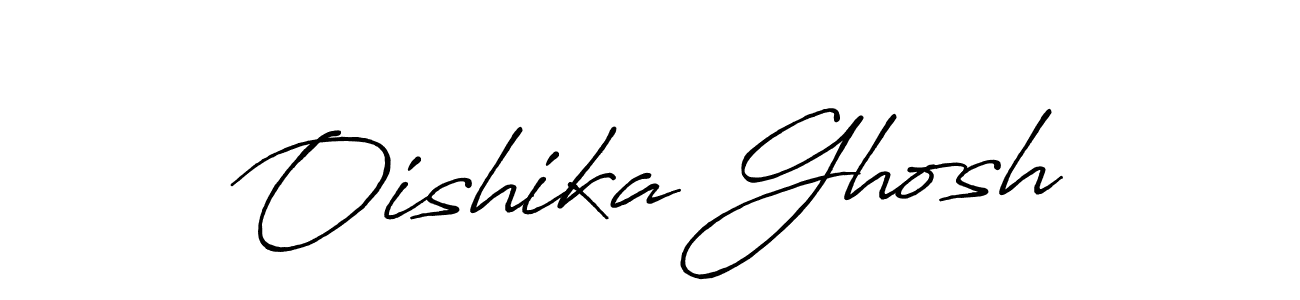 Design your own signature with our free online signature maker. With this signature software, you can create a handwritten (Antro_Vectra_Bolder) signature for name Oishika Ghosh. Oishika Ghosh signature style 7 images and pictures png