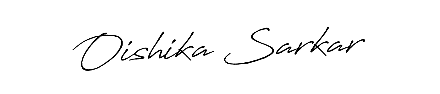 Oishika Sarkar stylish signature style. Best Handwritten Sign (Antro_Vectra_Bolder) for my name. Handwritten Signature Collection Ideas for my name Oishika Sarkar. Oishika Sarkar signature style 7 images and pictures png