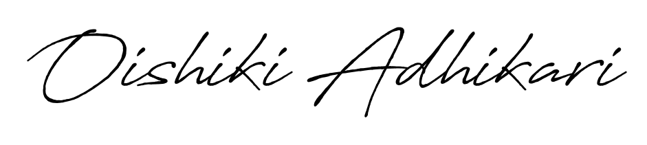 The Antro_Vectra_Bolder handwriting style adds charm and authenticity to name Oishiki Adhikari. A wonderful choice for personal thank-you notes. Oishiki Adhikari signature style 7 images and pictures png