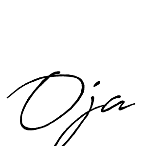 How to make Oja name signature. Use Antro_Vectra_Bolder style for creating short signs online. This is the latest handwritten sign. Oja signature style 7 images and pictures png