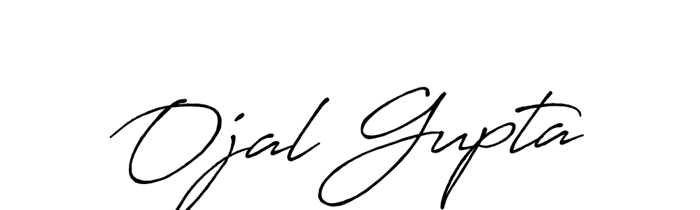 Ojal Gupta stylish signature style. Best Handwritten Sign (Antro_Vectra_Bolder) for my name. Handwritten Signature Collection Ideas for my name Ojal Gupta. Ojal Gupta signature style 7 images and pictures png