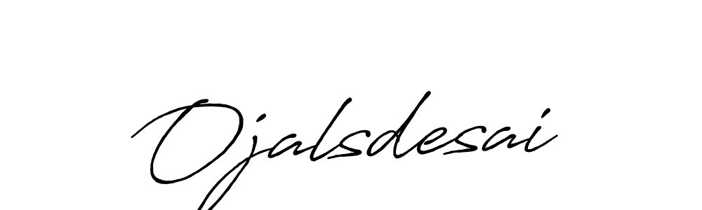 Design your own signature with our free online signature maker. With this signature software, you can create a handwritten (Antro_Vectra_Bolder) signature for name Ojalsdesai. Ojalsdesai signature style 7 images and pictures png