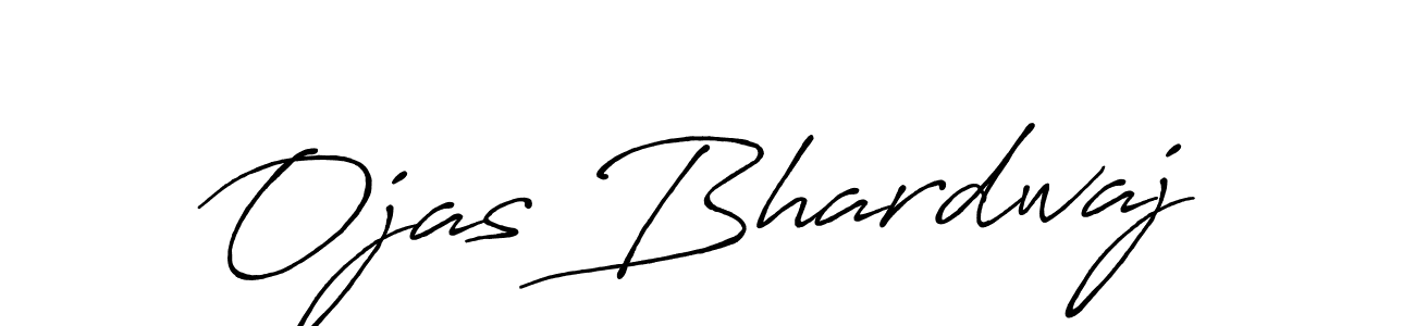 Design your own signature with our free online signature maker. With this signature software, you can create a handwritten (Antro_Vectra_Bolder) signature for name Ojas Bhardwaj. Ojas Bhardwaj signature style 7 images and pictures png