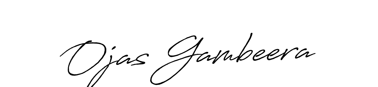 Design your own signature with our free online signature maker. With this signature software, you can create a handwritten (Antro_Vectra_Bolder) signature for name Ojas Gambeera. Ojas Gambeera signature style 7 images and pictures png