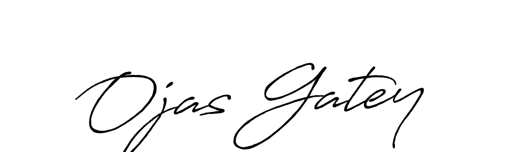 How to make Ojas Gatey signature? Antro_Vectra_Bolder is a professional autograph style. Create handwritten signature for Ojas Gatey name. Ojas Gatey signature style 7 images and pictures png