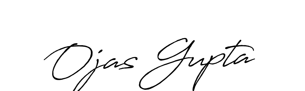 Create a beautiful signature design for name Ojas Gupta. With this signature (Antro_Vectra_Bolder) fonts, you can make a handwritten signature for free. Ojas Gupta signature style 7 images and pictures png