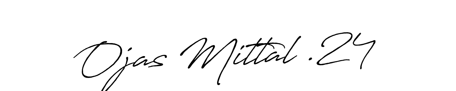 Also we have Ojas Mittal .24 name is the best signature style. Create professional handwritten signature collection using Antro_Vectra_Bolder autograph style. Ojas Mittal .24 signature style 7 images and pictures png