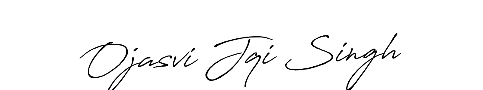 Antro_Vectra_Bolder is a professional signature style that is perfect for those who want to add a touch of class to their signature. It is also a great choice for those who want to make their signature more unique. Get Ojasvi Jqi Singh name to fancy signature for free. Ojasvi Jqi Singh signature style 7 images and pictures png