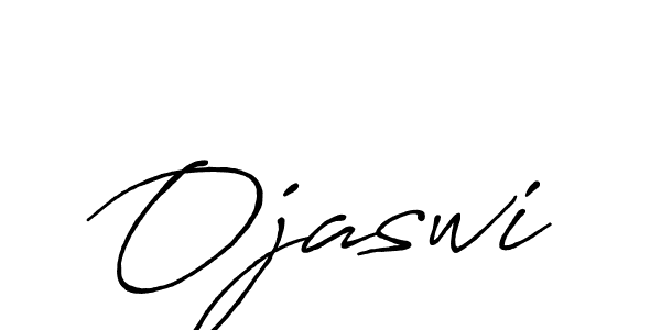 Use a signature maker to create a handwritten signature online. With this signature software, you can design (Antro_Vectra_Bolder) your own signature for name Ojaswi. Ojaswi signature style 7 images and pictures png