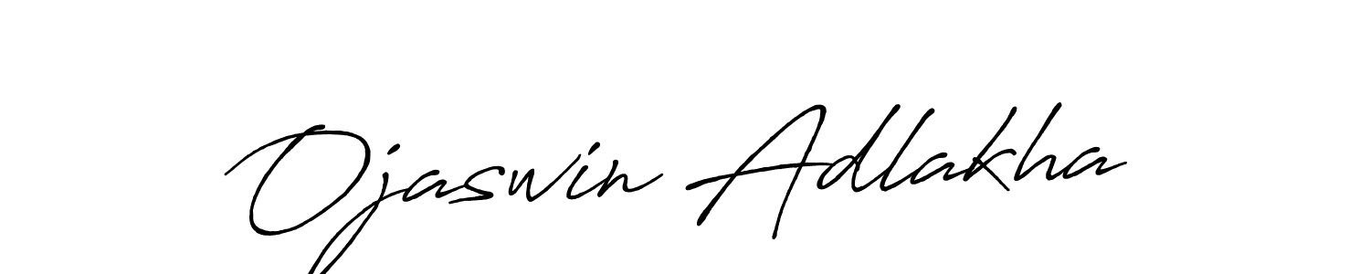 Make a beautiful signature design for name Ojaswin Adlakha. With this signature (Antro_Vectra_Bolder) style, you can create a handwritten signature for free. Ojaswin Adlakha signature style 7 images and pictures png