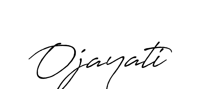 Ojayati stylish signature style. Best Handwritten Sign (Antro_Vectra_Bolder) for my name. Handwritten Signature Collection Ideas for my name Ojayati. Ojayati signature style 7 images and pictures png