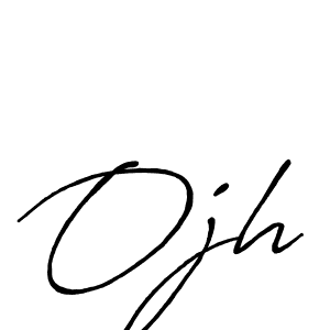 Use a signature maker to create a handwritten signature online. With this signature software, you can design (Antro_Vectra_Bolder) your own signature for name Ojh. Ojh signature style 7 images and pictures png