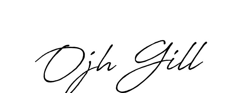 Create a beautiful signature design for name Ojh Gill. With this signature (Antro_Vectra_Bolder) fonts, you can make a handwritten signature for free. Ojh Gill signature style 7 images and pictures png