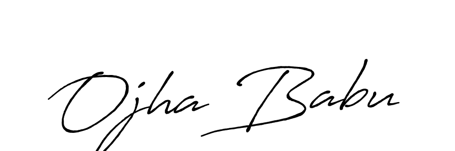 Create a beautiful signature design for name Ojha Babu. With this signature (Antro_Vectra_Bolder) fonts, you can make a handwritten signature for free. Ojha Babu signature style 7 images and pictures png