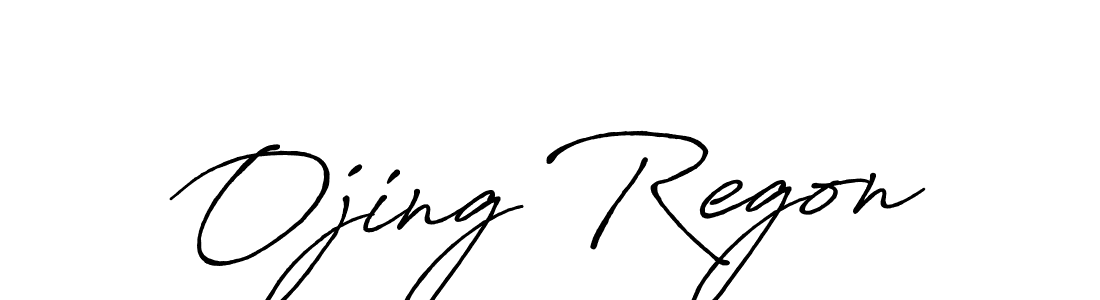 Create a beautiful signature design for name Ojing Regon. With this signature (Antro_Vectra_Bolder) fonts, you can make a handwritten signature for free. Ojing Regon signature style 7 images and pictures png