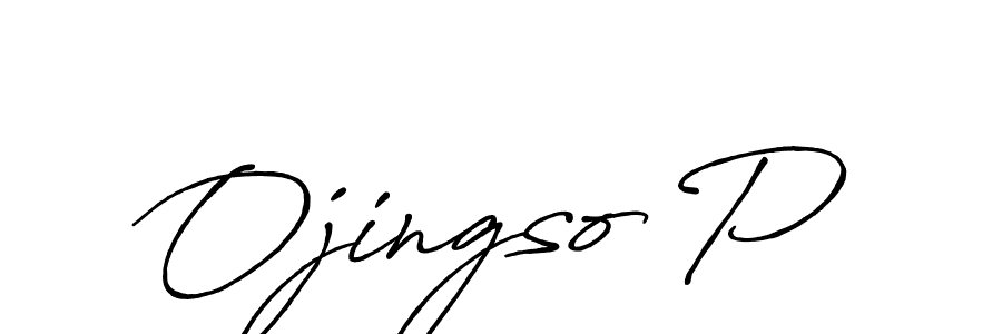 Create a beautiful signature design for name Ojingso P. With this signature (Antro_Vectra_Bolder) fonts, you can make a handwritten signature for free. Ojingso P signature style 7 images and pictures png