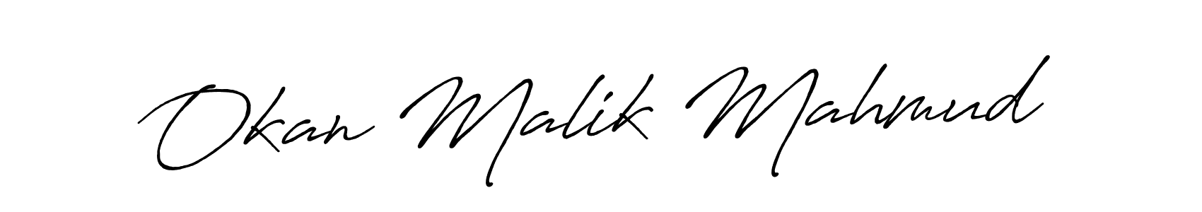 How to make Okan Malik Mahmud signature? Antro_Vectra_Bolder is a professional autograph style. Create handwritten signature for Okan Malik Mahmud name. Okan Malik Mahmud signature style 7 images and pictures png