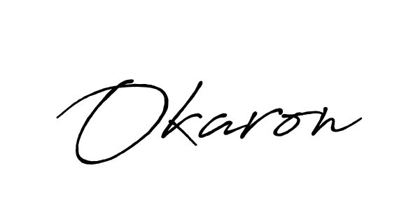 The best way (Antro_Vectra_Bolder) to make a short signature is to pick only two or three words in your name. The name Okaron include a total of six letters. For converting this name. Okaron signature style 7 images and pictures png