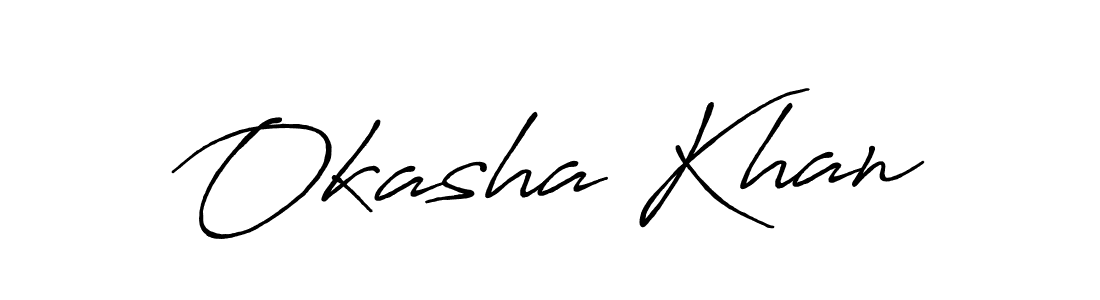 Also we have Okasha Khan name is the best signature style. Create professional handwritten signature collection using Antro_Vectra_Bolder autograph style. Okasha Khan signature style 7 images and pictures png