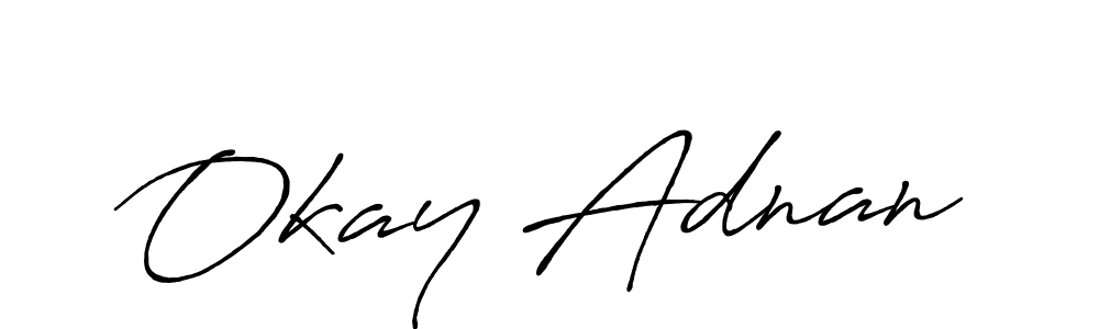 How to make Okay Adnan signature? Antro_Vectra_Bolder is a professional autograph style. Create handwritten signature for Okay Adnan name. Okay Adnan signature style 7 images and pictures png