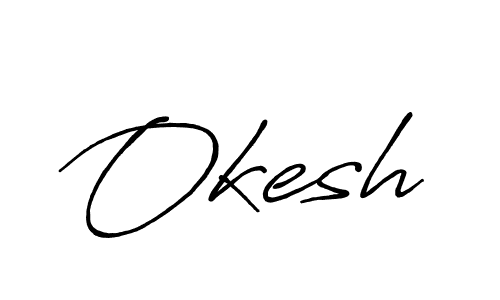 How to Draw Okesh signature style? Antro_Vectra_Bolder is a latest design signature styles for name Okesh. Okesh signature style 7 images and pictures png