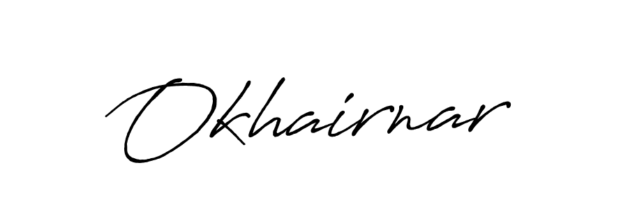 Also we have Okhairnar name is the best signature style. Create professional handwritten signature collection using Antro_Vectra_Bolder autograph style. Okhairnar signature style 7 images and pictures png