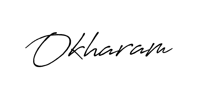 if you are searching for the best signature style for your name Okharam. so please give up your signature search. here we have designed multiple signature styles  using Antro_Vectra_Bolder. Okharam signature style 7 images and pictures png