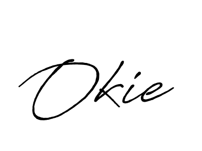 It looks lik you need a new signature style for name Okie. Design unique handwritten (Antro_Vectra_Bolder) signature with our free signature maker in just a few clicks. Okie signature style 7 images and pictures png