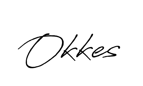 How to make Okkes signature? Antro_Vectra_Bolder is a professional autograph style. Create handwritten signature for Okkes name. Okkes signature style 7 images and pictures png