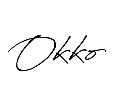 Design your own signature with our free online signature maker. With this signature software, you can create a handwritten (Antro_Vectra_Bolder) signature for name Okko. Okko signature style 7 images and pictures png