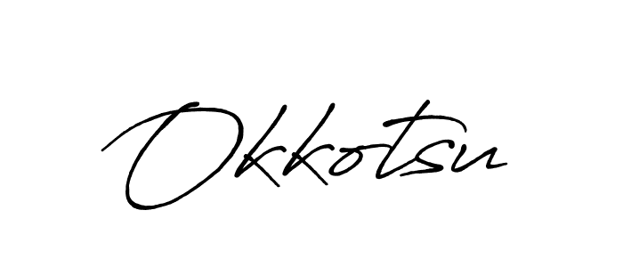 Design your own signature with our free online signature maker. With this signature software, you can create a handwritten (Antro_Vectra_Bolder) signature for name Okkotsu. Okkotsu signature style 7 images and pictures png