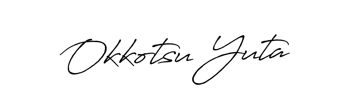 Also we have Okkotsu Yuta name is the best signature style. Create professional handwritten signature collection using Antro_Vectra_Bolder autograph style. Okkotsu Yuta signature style 7 images and pictures png