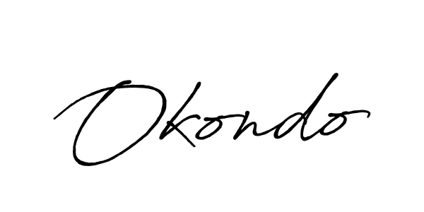 How to make Okondo signature? Antro_Vectra_Bolder is a professional autograph style. Create handwritten signature for Okondo name. Okondo signature style 7 images and pictures png