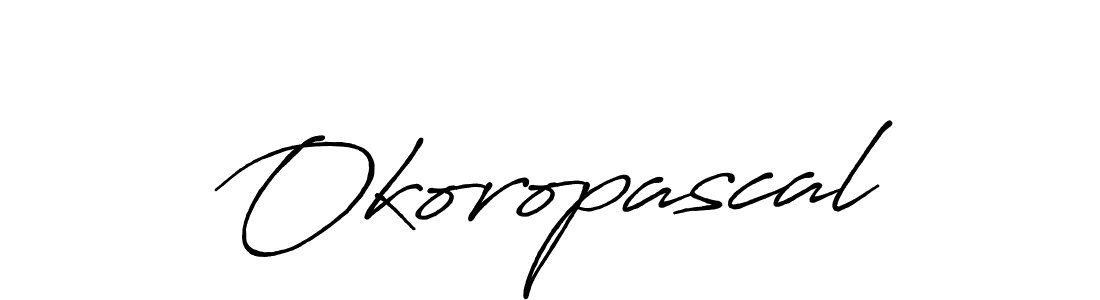It looks lik you need a new signature style for name Okoropascal. Design unique handwritten (Antro_Vectra_Bolder) signature with our free signature maker in just a few clicks. Okoropascal signature style 7 images and pictures png