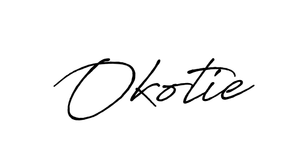 Also You can easily find your signature by using the search form. We will create Okotie name handwritten signature images for you free of cost using Antro_Vectra_Bolder sign style. Okotie signature style 7 images and pictures png