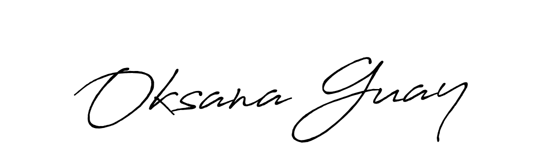 You can use this online signature creator to create a handwritten signature for the name Oksana Guay. This is the best online autograph maker. Oksana Guay signature style 7 images and pictures png