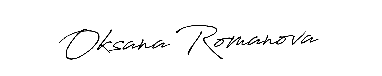 It looks lik you need a new signature style for name Oksana Romanova. Design unique handwritten (Antro_Vectra_Bolder) signature with our free signature maker in just a few clicks. Oksana Romanova signature style 7 images and pictures png