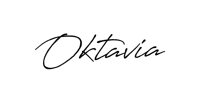 Make a beautiful signature design for name Oktavia. With this signature (Antro_Vectra_Bolder) style, you can create a handwritten signature for free. Oktavia signature style 7 images and pictures png