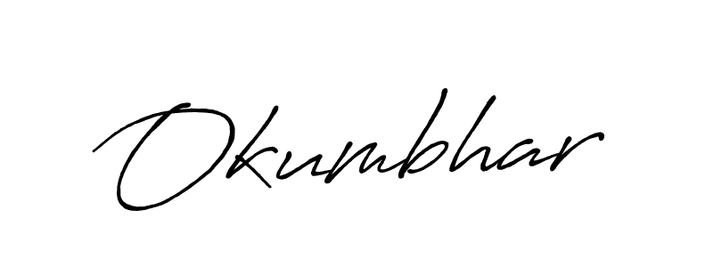It looks lik you need a new signature style for name Okumbhar. Design unique handwritten (Antro_Vectra_Bolder) signature with our free signature maker in just a few clicks. Okumbhar signature style 7 images and pictures png