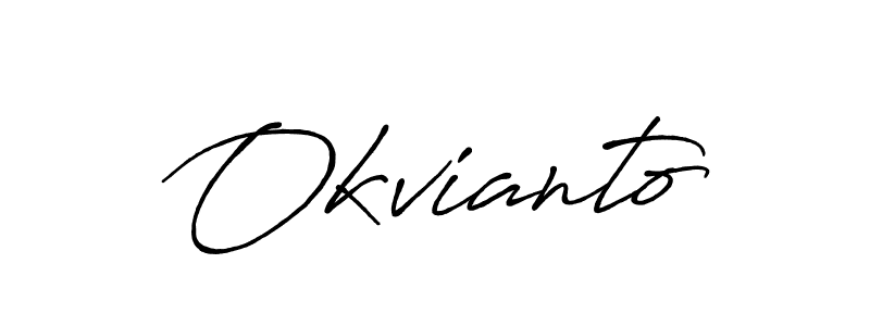 Make a beautiful signature design for name Okvianto. Use this online signature maker to create a handwritten signature for free. Okvianto signature style 7 images and pictures png