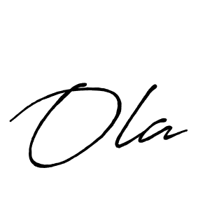 Also we have Ola name is the best signature style. Create professional handwritten signature collection using Antro_Vectra_Bolder autograph style. Ola signature style 7 images and pictures png