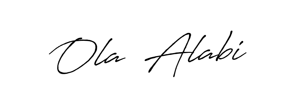 It looks lik you need a new signature style for name Ola  Alabi. Design unique handwritten (Antro_Vectra_Bolder) signature with our free signature maker in just a few clicks. Ola  Alabi signature style 7 images and pictures png