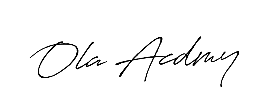 Here are the top 10 professional signature styles for the name Ola Acdmy. These are the best autograph styles you can use for your name. Ola Acdmy signature style 7 images and pictures png