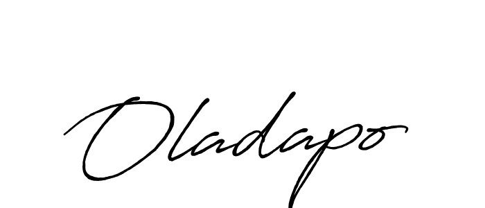 Create a beautiful signature design for name Oladapo. With this signature (Antro_Vectra_Bolder) fonts, you can make a handwritten signature for free. Oladapo signature style 7 images and pictures png