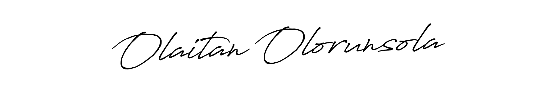 Use a signature maker to create a handwritten signature online. With this signature software, you can design (Antro_Vectra_Bolder) your own signature for name Olaitan Olorunsola. Olaitan Olorunsola signature style 7 images and pictures png
