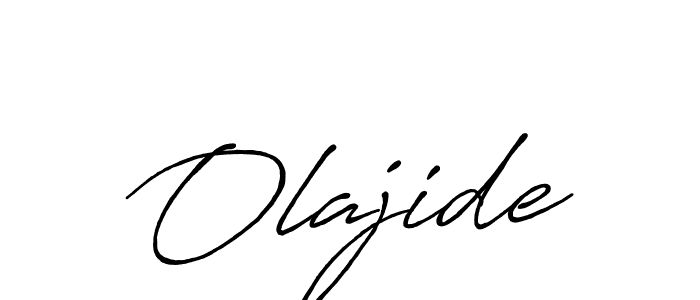 Design your own signature with our free online signature maker. With this signature software, you can create a handwritten (Antro_Vectra_Bolder) signature for name Olajide. Olajide signature style 7 images and pictures png