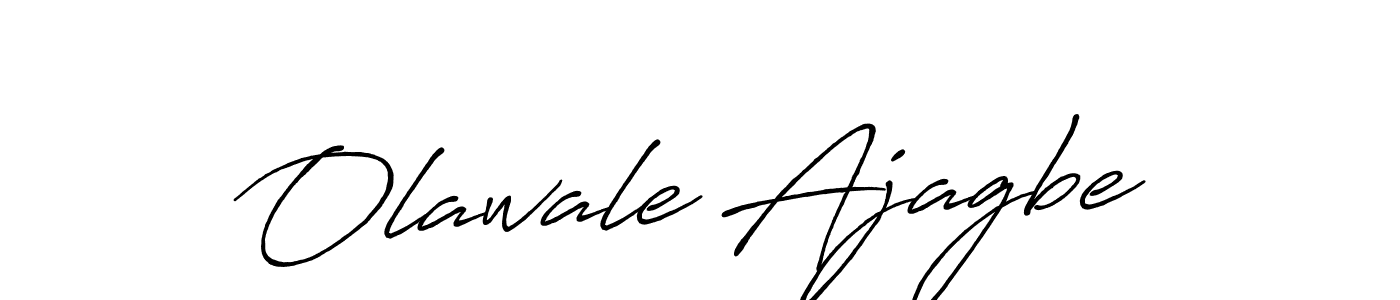 How to make Olawale Ajagbe name signature. Use Antro_Vectra_Bolder style for creating short signs online. This is the latest handwritten sign. Olawale Ajagbe signature style 7 images and pictures png