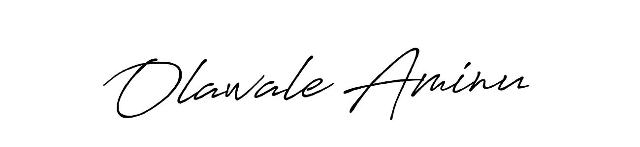 if you are searching for the best signature style for your name Olawale Aminu. so please give up your signature search. here we have designed multiple signature styles  using Antro_Vectra_Bolder. Olawale Aminu signature style 7 images and pictures png