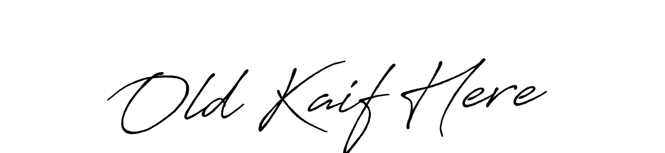 The best way (Antro_Vectra_Bolder) to make a short signature is to pick only two or three words in your name. The name Old Kaif Here include a total of six letters. For converting this name. Old Kaif Here signature style 7 images and pictures png