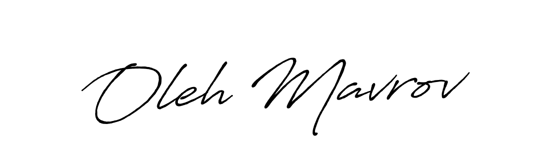 Also You can easily find your signature by using the search form. We will create Oleh Mavrov name handwritten signature images for you free of cost using Antro_Vectra_Bolder sign style. Oleh Mavrov signature style 7 images and pictures png